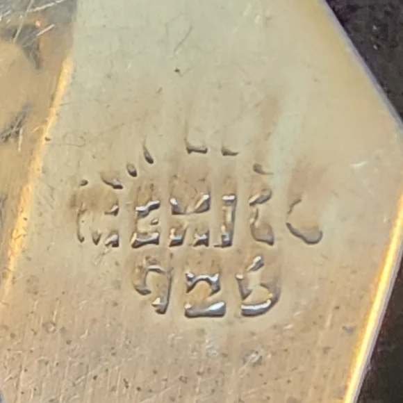 Vintage Mexico Sterling Silver Pyramid Dangle Earrings - Picture 7 of 7